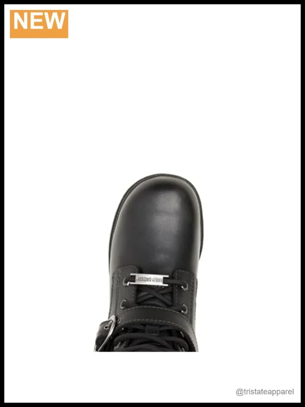 Harley-Davidson Tegan Ankle Boots Full-Grain Leather Lace-Up with Side Zipper